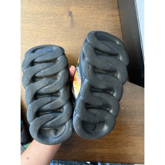 Versace Baroque Gold Accent Black Sneakers Sneakers Size EU 23 - Picture 3 of 4